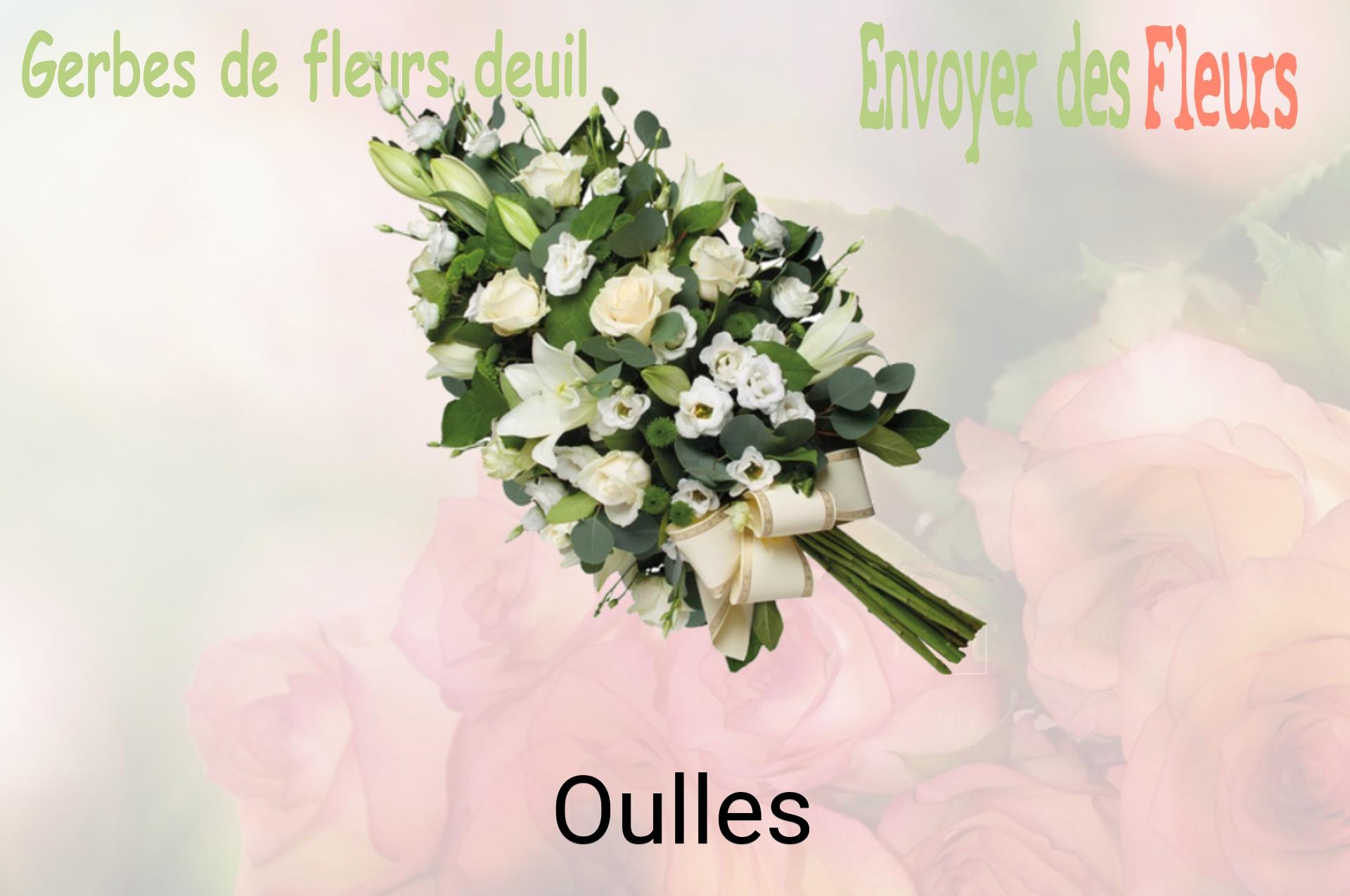 Gerbe de fleurs de deuil livrée à Oulles